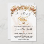 Liebe Brauen Tee Brautparty Herbst Einladung (Vorderseite)