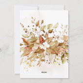 Liebe Brauen Tee Brautparty Herbst Einladung (Rückseite)