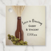 Liebe Brauerei Wheat and Hops Brauerei ist Brauere Geschenkanhänger (Vorderseite)