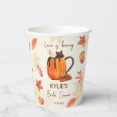 Liebe Braufall Brautparty mit Monogramm Pappbecher (Rückseite)