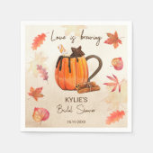 Liebe Braufall Brautparty mit Monogramm Serviette (Vorderseite)