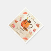 Liebe Braufall Brautparty mit Monogramm Serviette (Ecke)