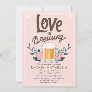 Liebe braut Bier Brautparty Einladung