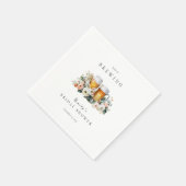 Liebe braut Bier Junggesellinnenabschied Serviette (Ecke)