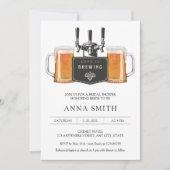 Liebe braut Bier Pizza Lässiges Brautparty Einladung (Vorderseite)