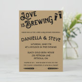 Liebe Braut Bier Themed Dusche Einladung (Stehend Vorderseite)