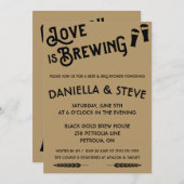 Liebe Braut Bier Themed Dusche Einladung (Vorne/Hinten)