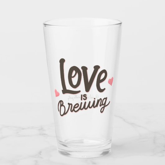 Liebe braut Bierherzen Glas (Vorderseite)