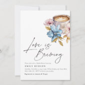 Liebe Braut Blumendusche Einladung (Vorderseite)