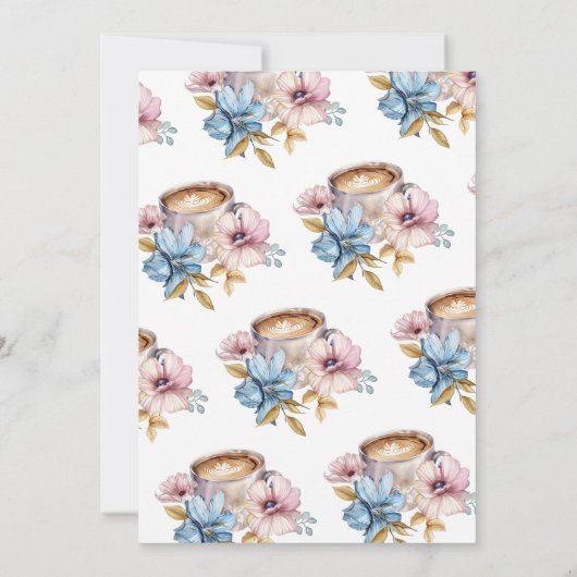 Liebe Braut Blumendusche Einladung (Rückseite)