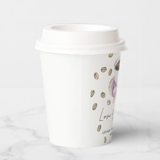 Liebe braut Bow Coffee Brautparty Pappbecher (Rechts)