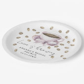 Liebe braut Bow Coffee Brautparty Pappteller (Schrägansicht)