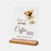 Liebe Braut Bow Espresso Martini Brautparty Acrylschild (Winkel)