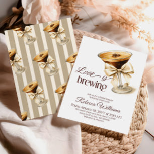 Liebe Braut Bow Espresso Martini Brautparty Einladung