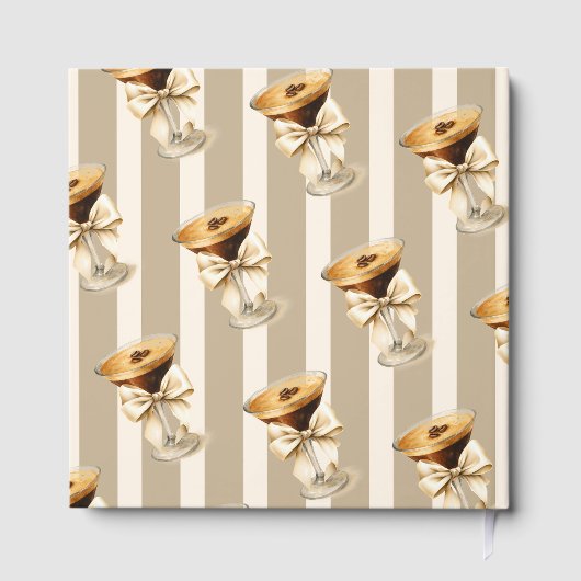 Liebe Braut Bow Espresso Martini Brautparty Gästebuch (Rückseite)