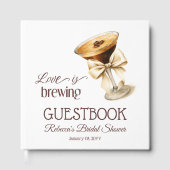 Liebe Braut Bow Espresso Martini Brautparty Gästebuch (Vorderseite)