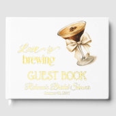 Liebe Braut Bow Espresso Martini Brautparty Gästebuch (Vorderseite)