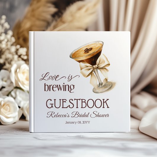 Liebe Braut Bow Espresso Martini Brautparty Gästebuch