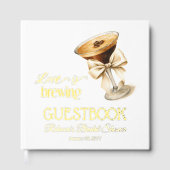 Liebe Braut Bow Espresso Martini Brautparty Gästebuch (Vorderseite)