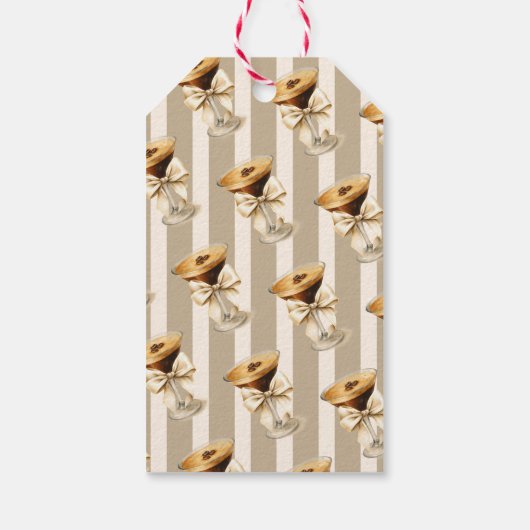 Liebe Braut Bow Espresso Martini Brautparty Geschenkanhänger (Rückseite)