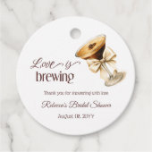 Liebe Braut Bow Espresso Martini Brautparty Geschenkanhänger (Vorderseite)