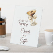 Liebe Braut Bow Espresso Martini Brautparty Sockelschild (In SItu)