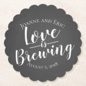 Liebe Braut Brauen Bistro Stil Gefallen Untersetzer (Vorderseite)