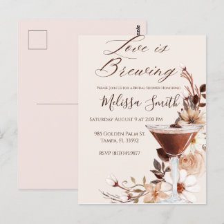 Liebe Braut Brauen Brautdusche Einladung Postkarte