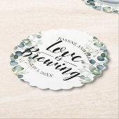 Liebe Braut Brauen Pub Custom Eukalyptus Untersetzer (angewinkelt)