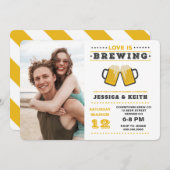 Liebe Braut Brauereipaares Polterabend Einladung (Vorne/Hinten)