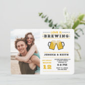 Liebe Braut Brauereipaares Polterabend Einladung (Stehend Vorderseite)