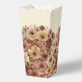 Liebe Braut Braunes Florales Kaffeeherz Geschenkschachtel (Rückseite)