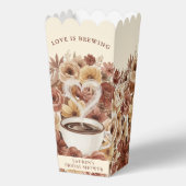 Liebe Braut Braunes Florales Kaffeeherz Geschenkschachtel (Vorderseite)