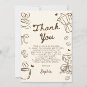 Liebe Braut Brause Dusche Kaffee Dankeskarte (Vorderseite)