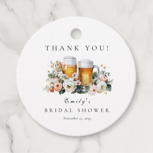 Liebe Braut Brause Hochzeitsshower Geschenkanhänger (Vorderseite)