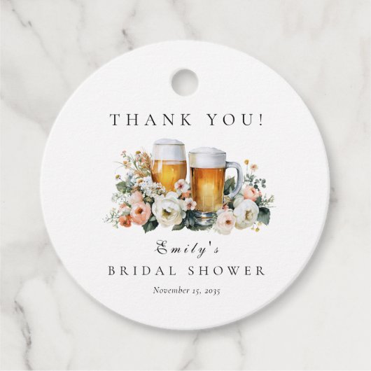 Liebe Braut Brause Hochzeitsshower Geschenkanhänger (Vorderseite)