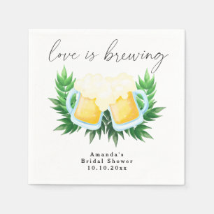 Liebe braut Brausehochzeit Brautparty mit grünem B Serviette