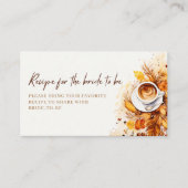 Liebe braut Brautparty A Rezept Begleitkarte (Vorderseite)