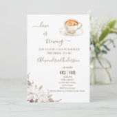 Liebe braut Brautparty Blumenladen Einladung (Stehend Vorderseite)