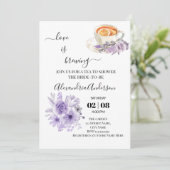 Liebe braut Brautparty Blumenorchid  Einladung (Stehend Vorderseite)