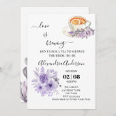 Liebe braut Brautparty Blumenorchid  Einladung (Vorne/Hinten)