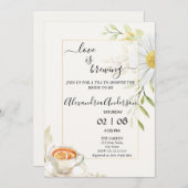 Liebe braut Brautparty Chrysanthemum Einladung (Vorne/Hinten)