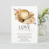 Liebe braut Brautparty Einladung (Stehend Vorderseite)