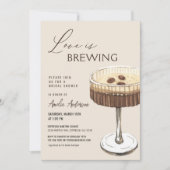 Liebe Braut Brautparty Espresso Martini Einladung (Vorderseite)
