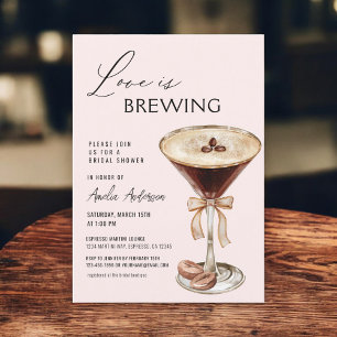 Liebe Braut Brautparty Espresso Martini Einladung