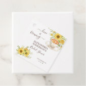 Liebe braut Brautparty Grünpflanzen Sonnenblumen Geschenkanhänger (Beispiel)