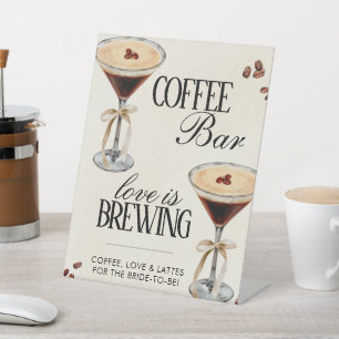 Liebe Braut Brautparty Kaffee Bar Zeichen Sockelschild