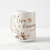 Liebe braut Brautparty Kaffeetasse (Vorderseite Links)