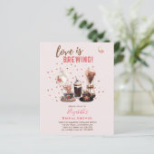 Liebe Braut BRAUTPARTY Kaffeetüftel INVIT (Stehend Vorderseite)