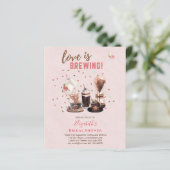 Liebe Braut BRAUTPARTY Kaffeetüftel INVIT (Stehend Vorderseite)